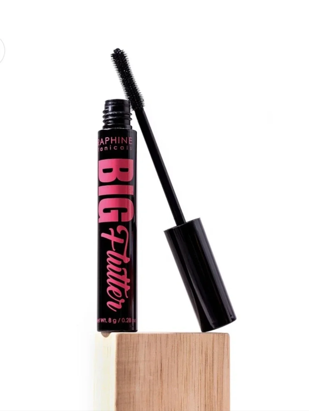 Seraphine Botanicals Big Flutter Waterproof Lifting Mascara: Onyx, .28oz, Sealed